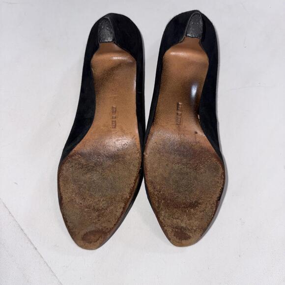 Vintage Salvatore Ferragamo Old Money Classic Career Black Velvet Pumps Heels 8B - Picture 11 of 15